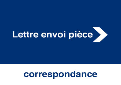 Lettre envoi pièce